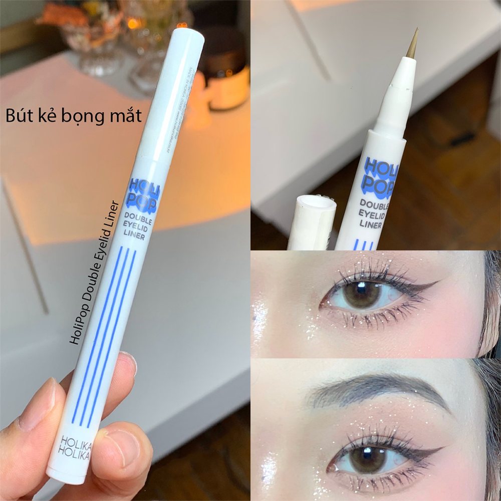 Bút kẻ trang điểm bọng và mí mắt Holika Holika HoliPop double eyelid liner 0,5g