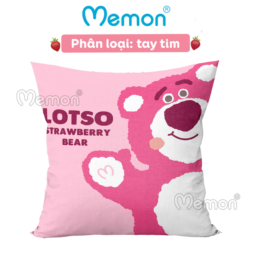 Gối Tựa Lưng Gấu Lotso Hugging Bear 40cm x 40cm Cao Cấp Memon