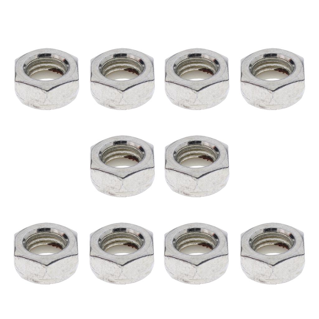 2x10pcs Skateboard Longboard Truck Wheel Axle Mounting Screw Nuts Replacement