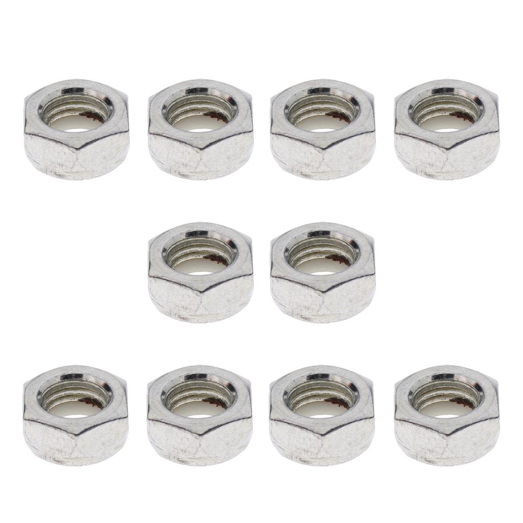 10pcs Axle Mounting Nuts for Skateboard Longboard Trucks Inner Diameter 9mm