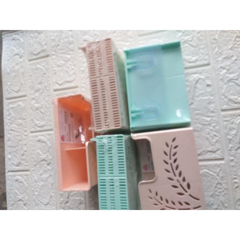 Kệ nhựa dán tường để đồ nhà tắm,để gia vị nhà bếp đa năng