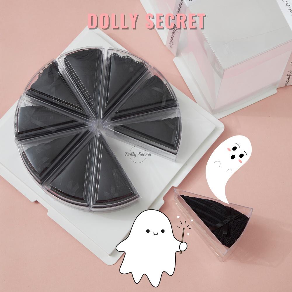 Set 10 quần lót Đen Huyền Bí DOLLY SECRET - SEELIPS BIRTHDAY CAKE quà tặng độc đáo B08