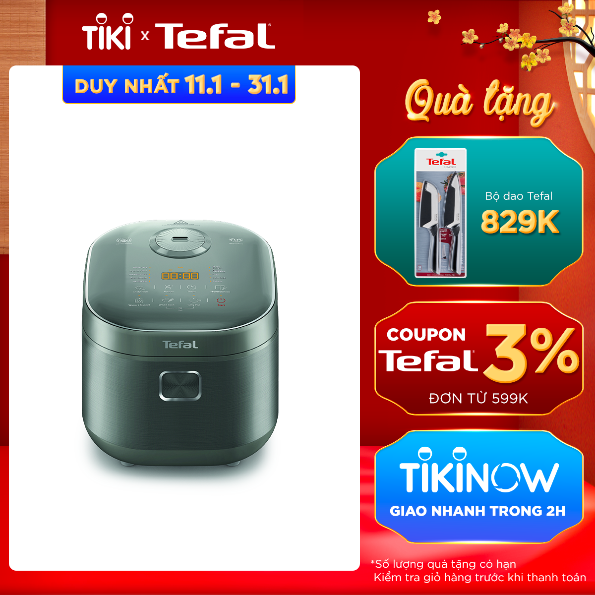 Nồi cơm điện tử cao tần Tefal RK818A68 - 1.8L - Thương hiệu Pháp - Hàng chính hãng