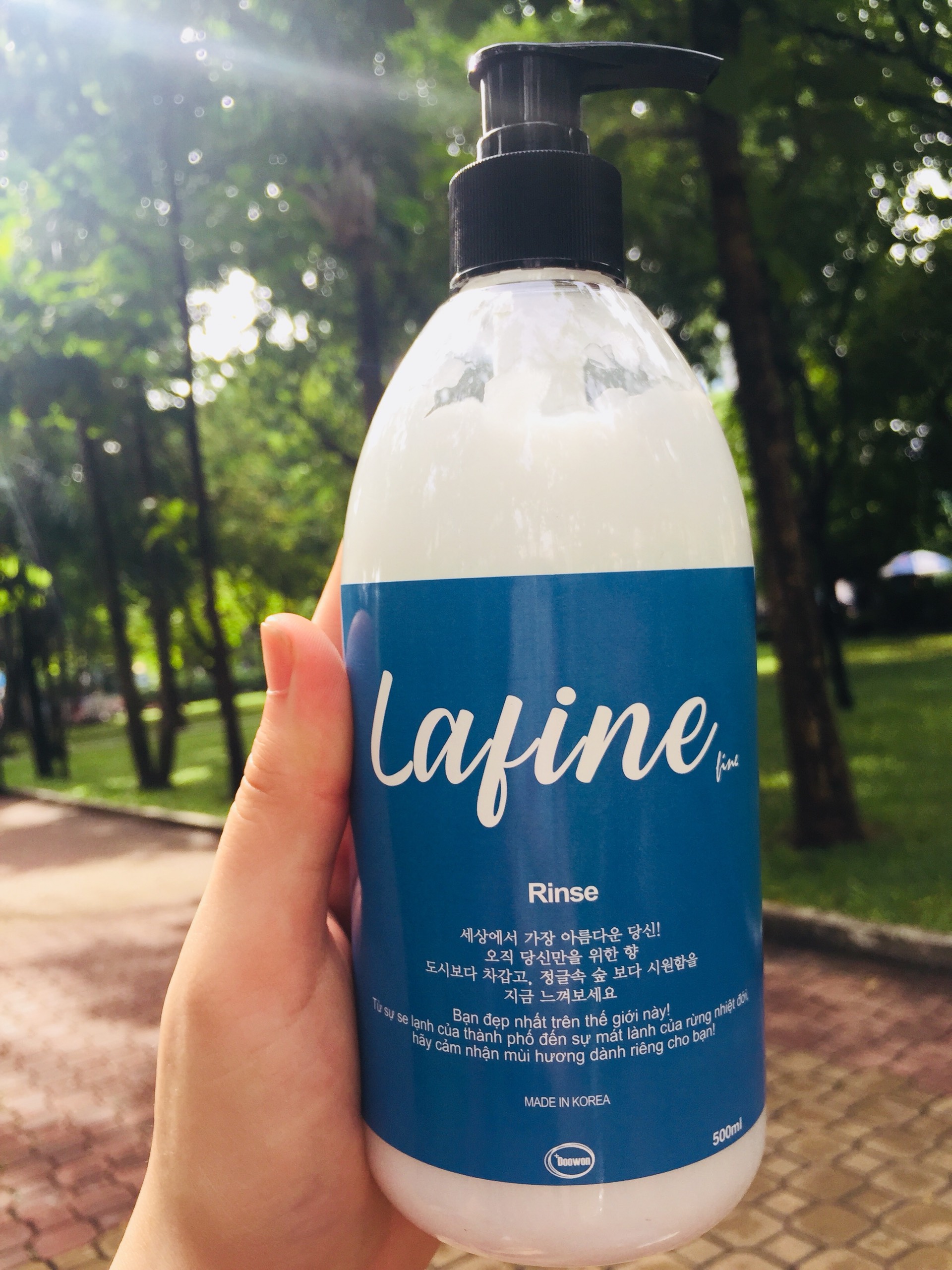 Combo dầu gội dầu xả Lafine 500ml ( hương Aqua và Cherry)