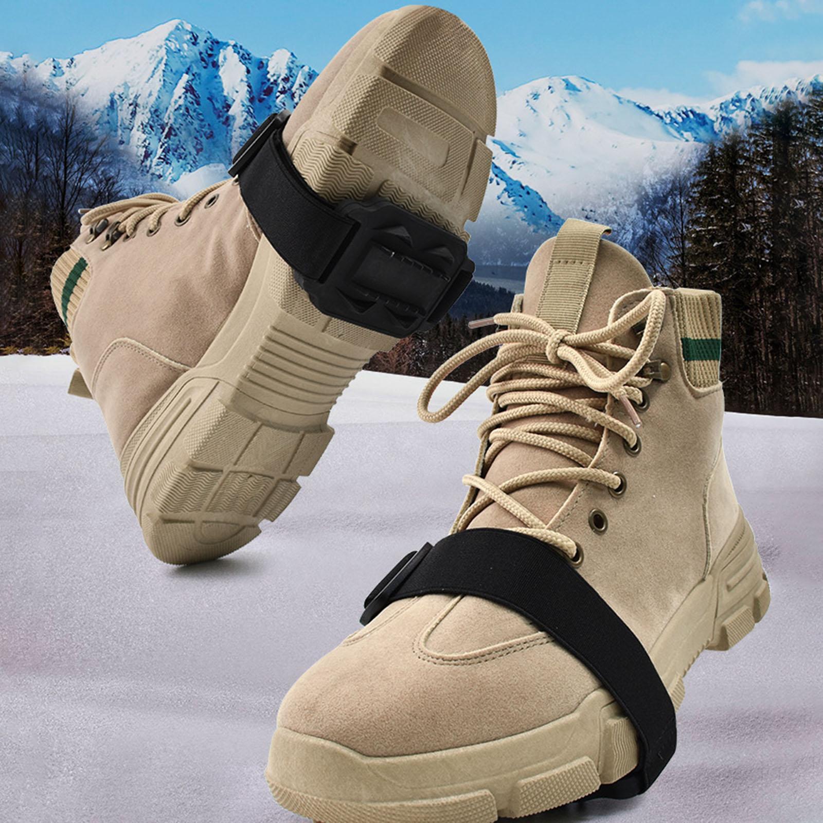 Ice Snow Grips, Crampons Spikes Shoes Ice Traction Cleats Anti Slip Shoe Cover Footwear for Walking Jogging Climbing Hiking Mountaineering