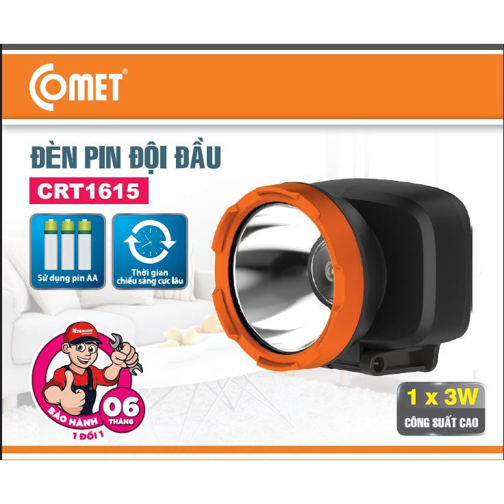 Đèn Pin Sạc Led Đội Đầu Comet đa năng bảo hành 6 tháng