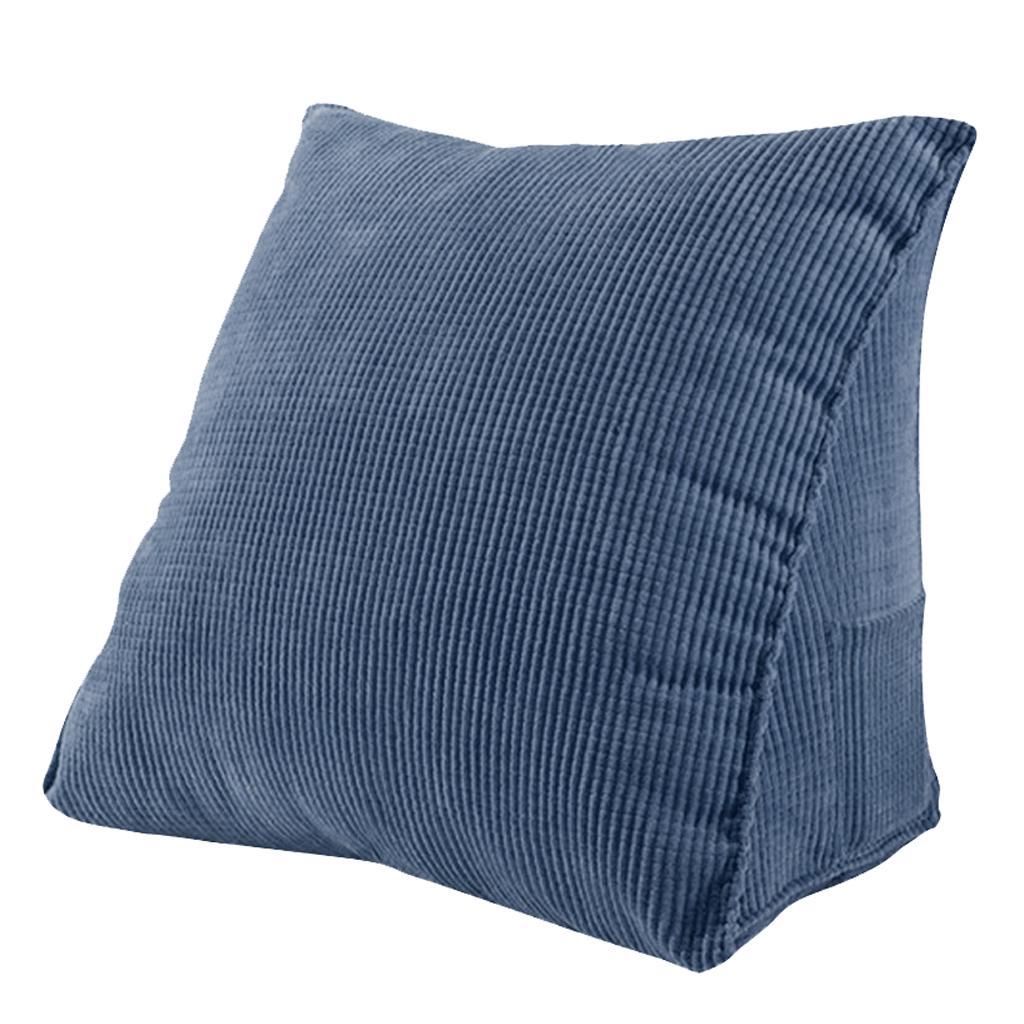 1 Pair Triangular Waist Cushion Lumber Pillow Backrest Pad Office Sofa Decor