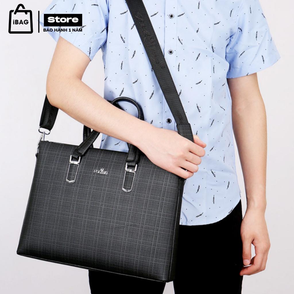 Cặp da công sở, Cặp văn phòng Cao Cấp Fsd.Wg -Chất liệu Da PU cực bền ,Chống nước, Cặp Đựng Laptop 14inh, -
