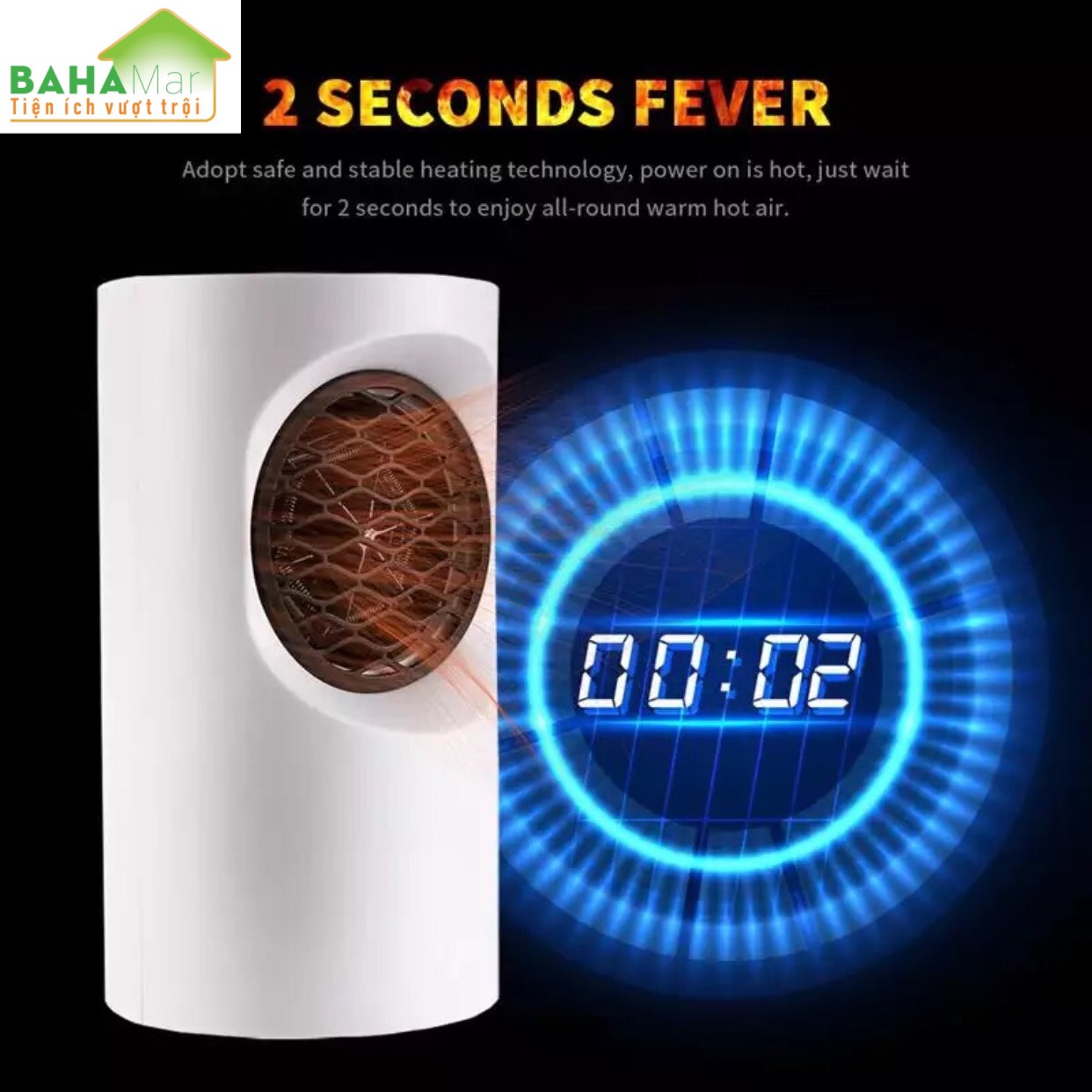 MÁY SƯỞI MINI LÀM ẤM TRONG 2 GIÂY "BAHAMAR" làm ấm tức thì,nhỏ gọn để bàn thích hợp dùng mọi nơi, tiết kiệm điện