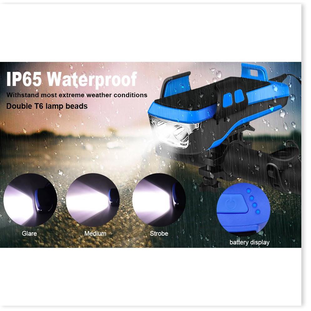 Đèn trợ sáng xe đạp kiêm sạc dự phòng 2600mAh đa năng SiliconLight 3in1