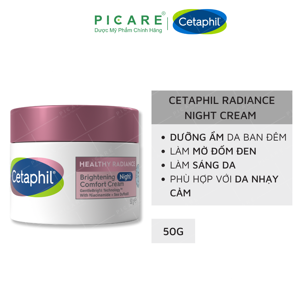 Kem dưỡng ẩm làm sáng da ban đêm Cetaphil Bright Healthy Radiance Night Comfort Cream 50g