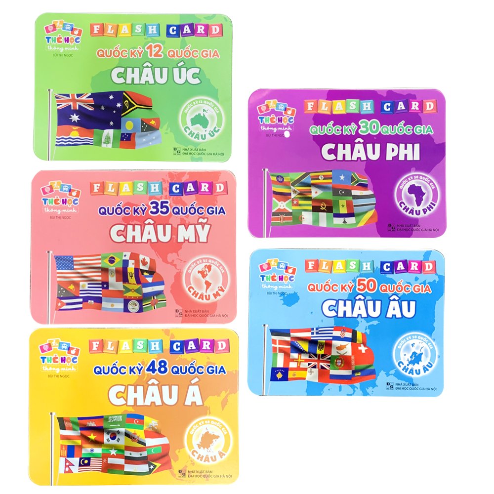 Thẻ Học Song Ngữ Flash Card Chủ Đề Quốc Kỳ Các Nước 5 Châu Lục Có Phiên Âm Và Hình Ảnh Cho Bé Phát Triển Trí Tuệ