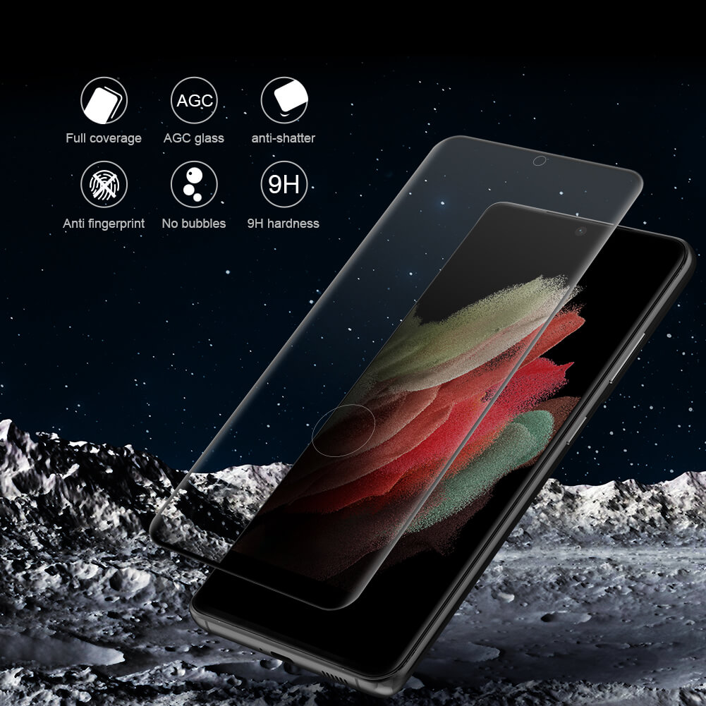 Miếng dán kính cường lực full 3D cho Samsung Galaxy S21 Ultra hiệu Nillkin CP+ Max - Hàng nhập khẩu