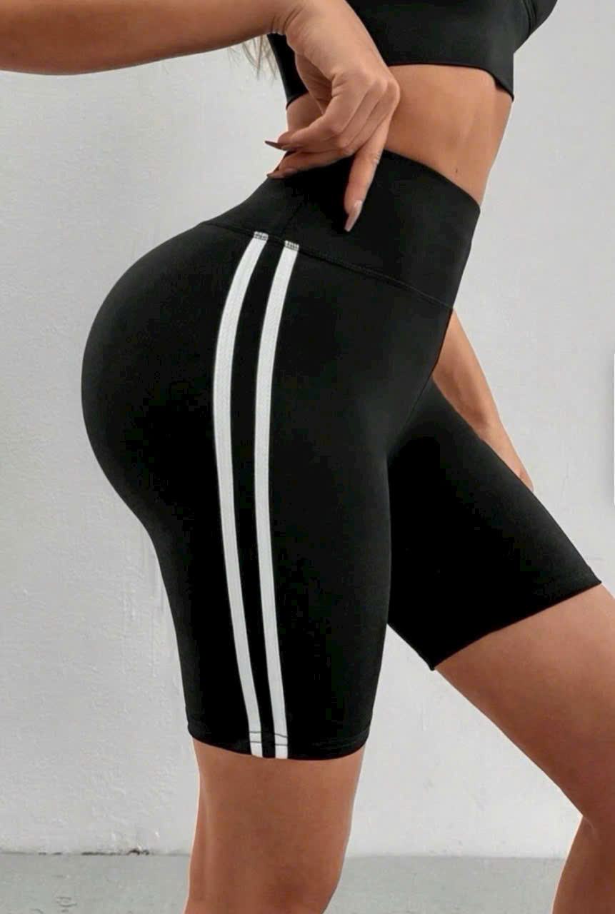 Quần lỡ nữ ôm body đa năng phối sọc