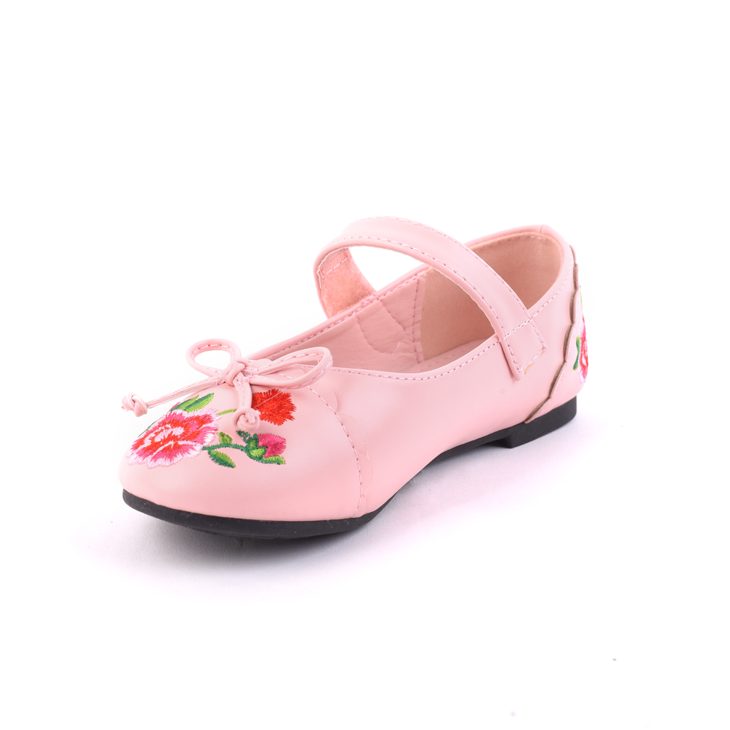 Giày búp bê bé gái Crown Space Crown UK Princess Ballerina CRUK3112 - Màu hồng