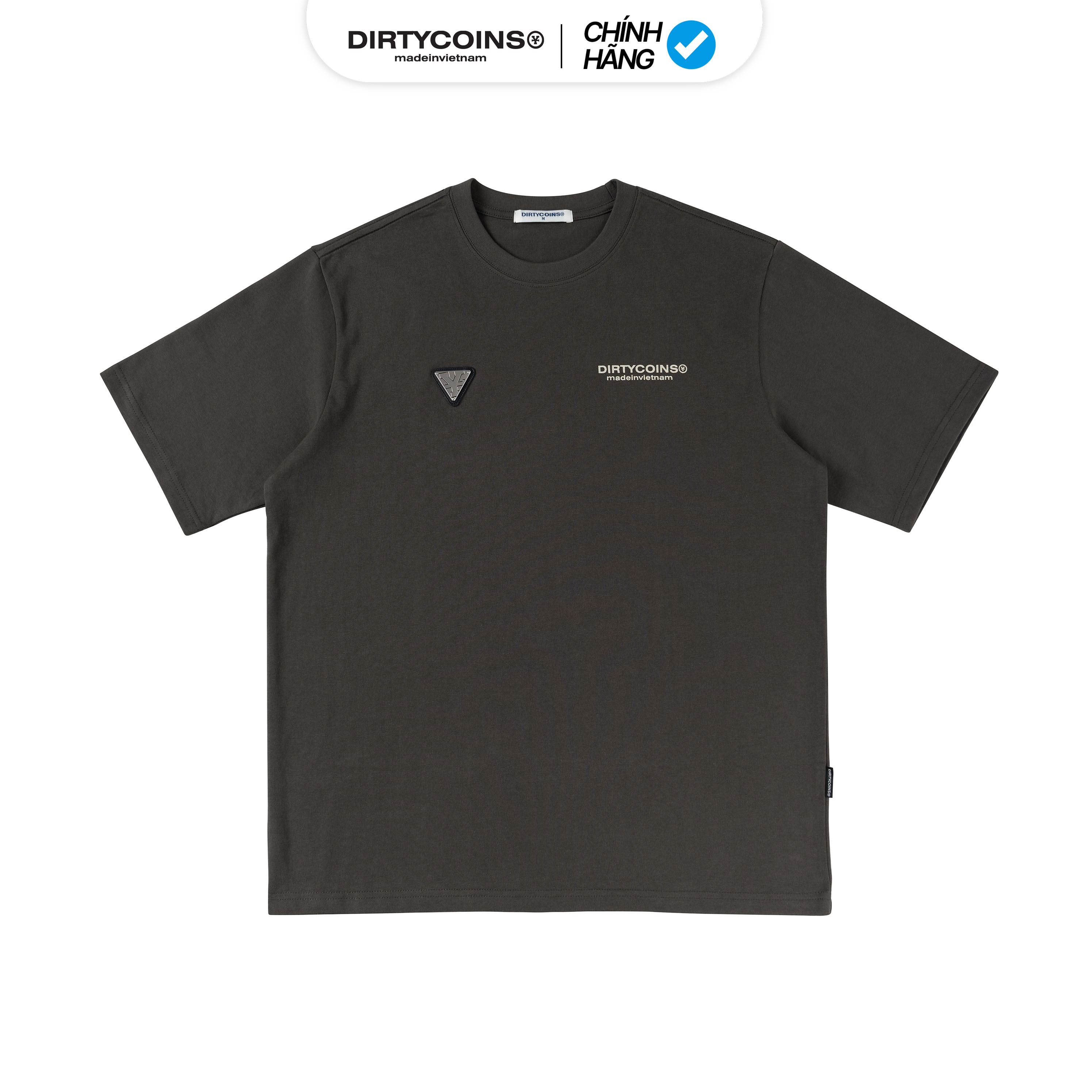 Áo Thun DirtyCoins Metal Label Regular T-shirt - Charcoal