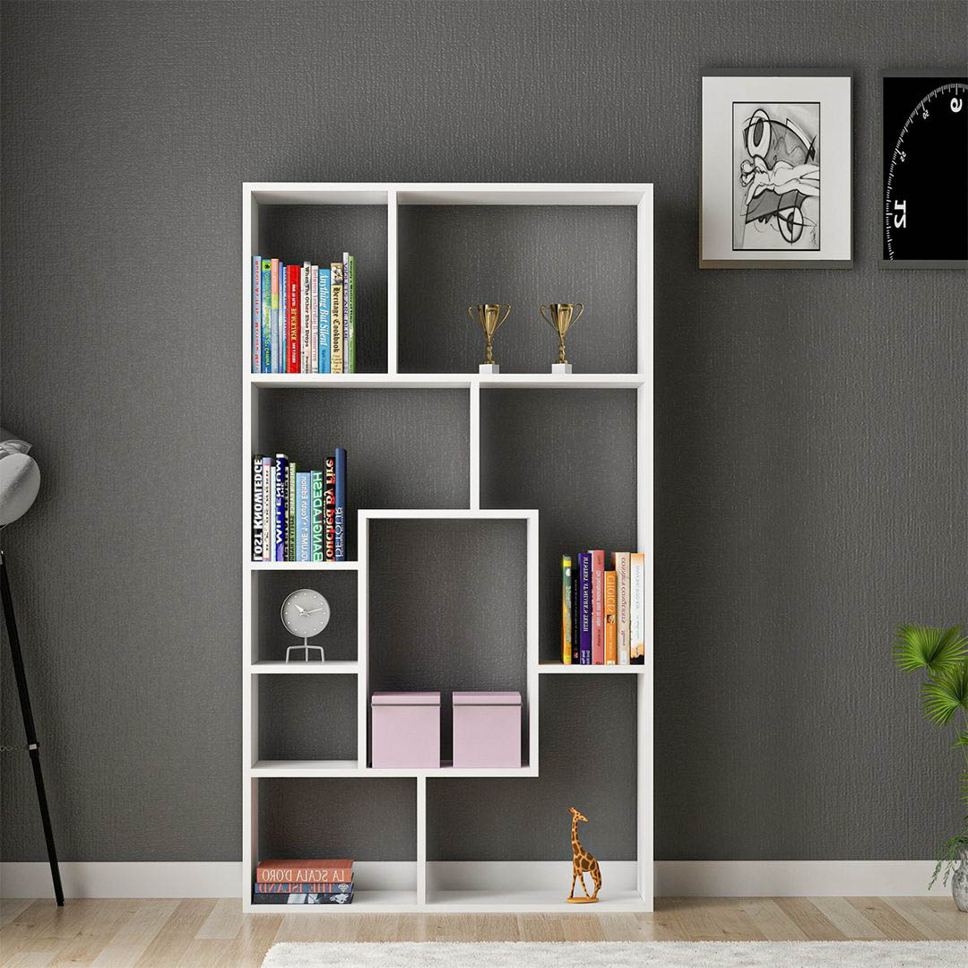 Giá sách bằng gỗ đẹp chất lượng cao SMLIFE Bianco