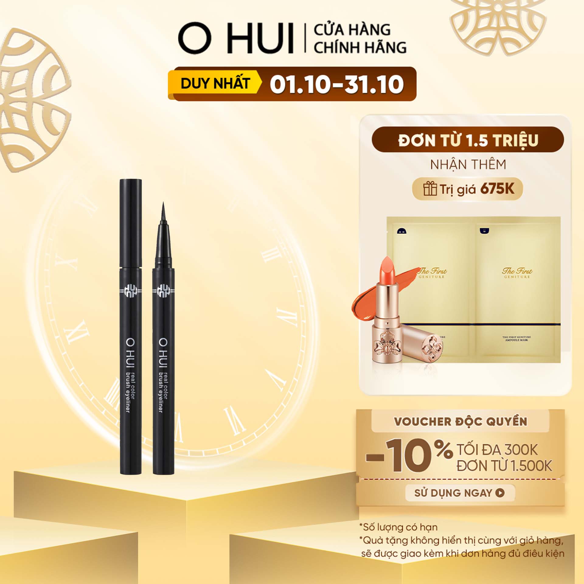 Kẻ mắt nước OHUI Real Color Brush Eyeliner #01 màu đen