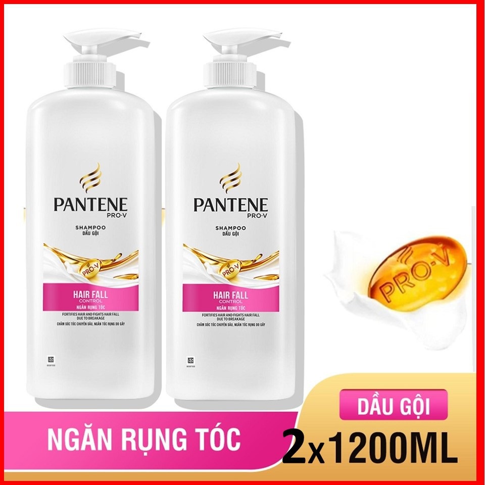 COMBO 2 Chai dầu gội Pantene Ngăn rụng tóc 1200ml