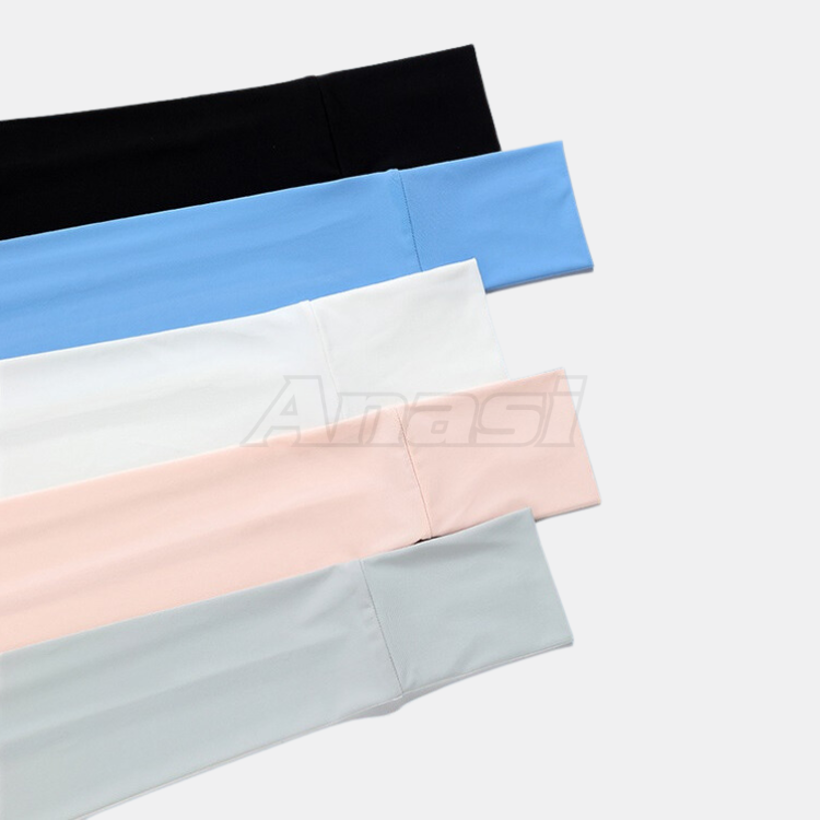 Găng tay chống nắng nam nữ phối 2 màu Anasi LB105 - Vải lụa băng dày mát - Chống tia UV SPF50+