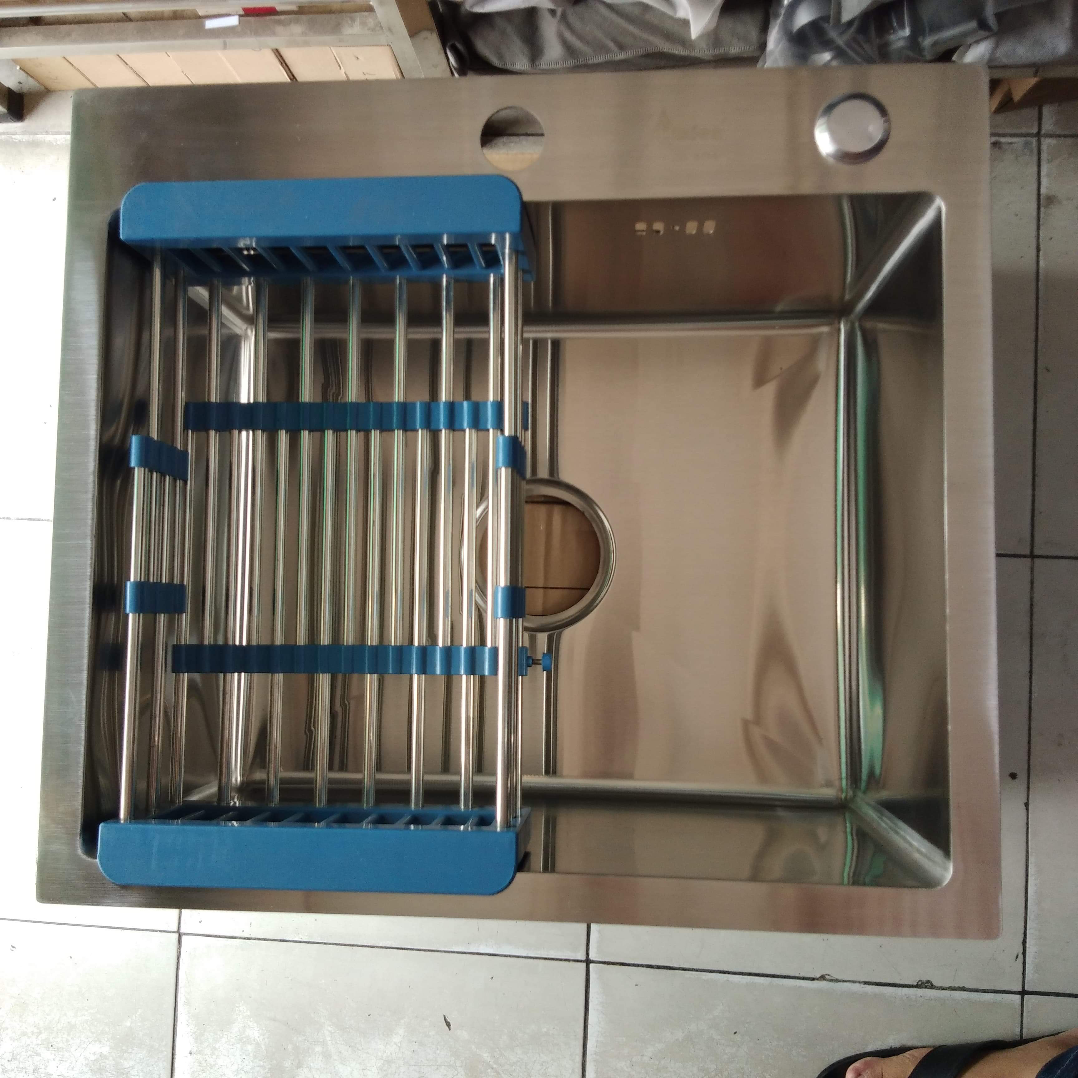 Chậu rửa chén bát 1 hộc inox 304 mờ đúc nguyên khối cao cấp chính hãng Hafen