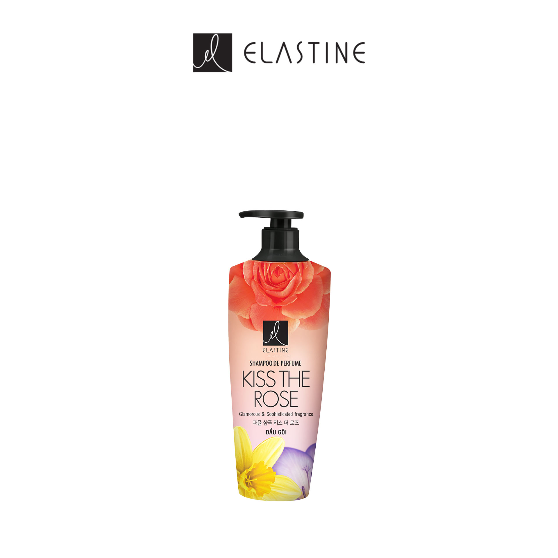 Dầu gội Elastine De Perfume hương nước hoa Kiss The Rose 600ml