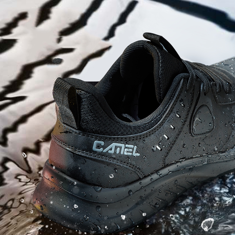 Giày thể thao CAMEL nam du lịch giày chạy bộ mới giày chạy bộ da chống thấm nước giày thể thao nam