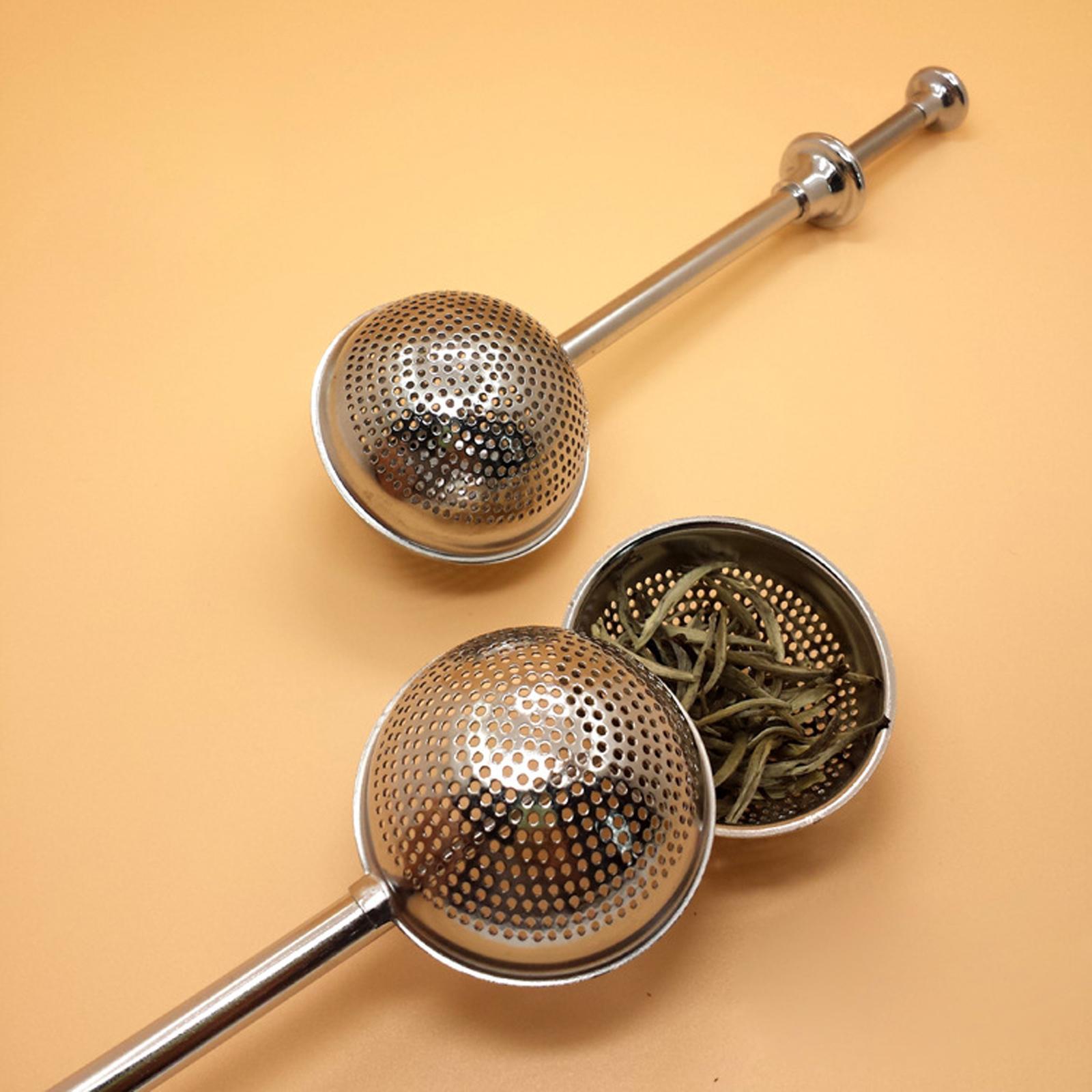 Push Style Tea Infuser Strainer Tea Bag Spice Tea Tool for Seasoning Spice