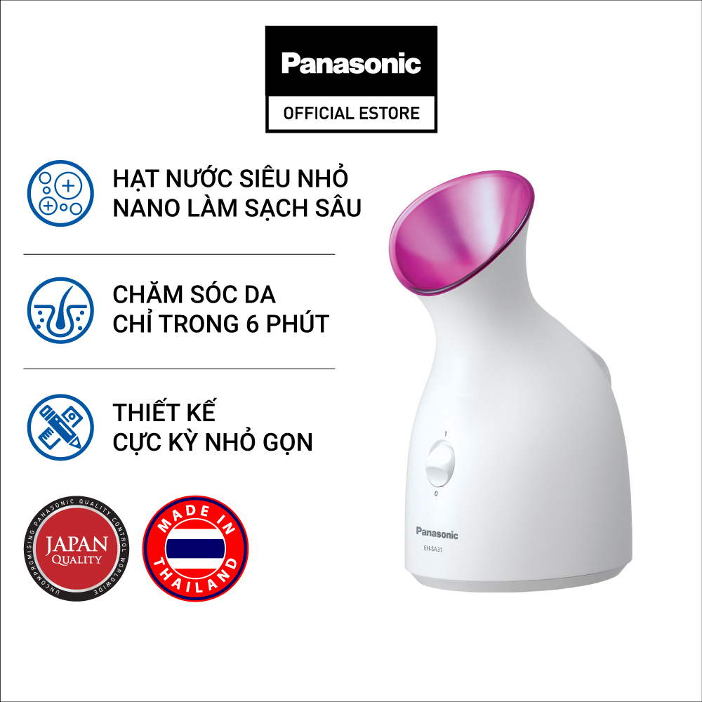 Máy Xông Hơi Mặt Panasonic EH-SA31VP442 - Có Chức Năng Hẹn Giờ, Cấp Ẩm Cho Làn Da - Công Nghệ Ion Với Kích Cỡ Nano - Hàng Chính Hãng