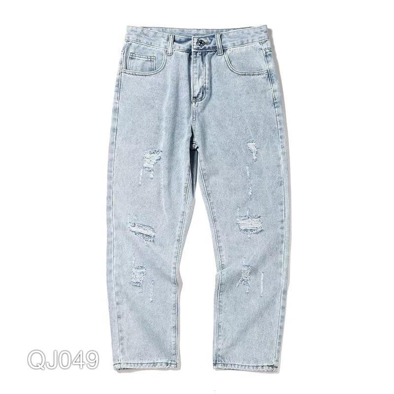 QJ049 - QUẦN JEAN BAGGY NAM WASH RÁCH BẠC