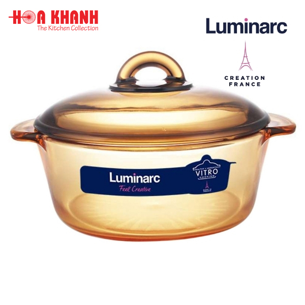 Bộ 2 Nồi Thủy Tinh Luminarc Amberline Granite 1.5l + 3l