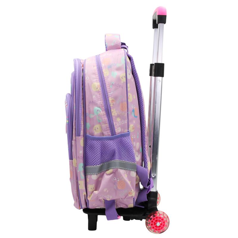 Ba Lô Học Sinh Cần Kéo 3 Ngăn - Hình Kỳ Lân - Hong Sheng 2021 - Màu Tím