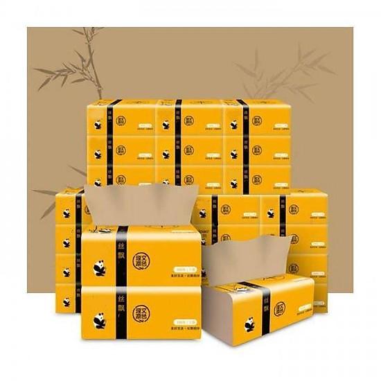 Set 5 Hộp Khăn Giấy Gấu Trúc Sợi Tre Siêu Dai - Chưa Qua Khử Hóa Chất An Toàn Với Sức Khỏe - Giao Hàng Toàn Quốc