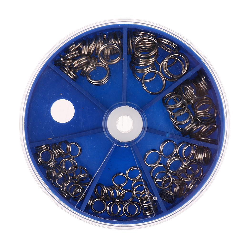 Fishing Split Ring Stainless Steel Snap Lure Tackle Connector Double Loop