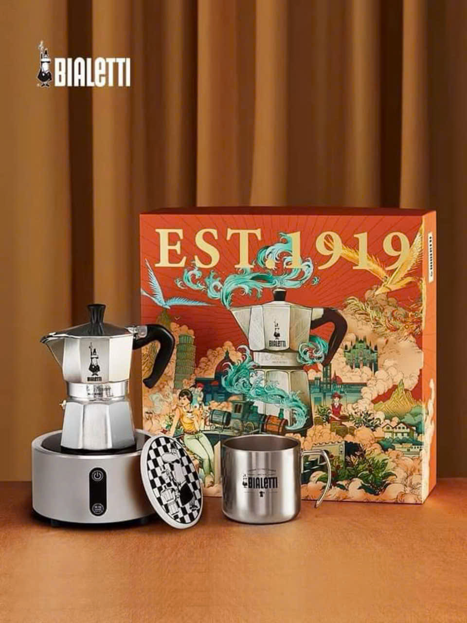 Bộ ấm cafe Bialetti Steam Age Moka Pot made in Italy Hàng chính hãng