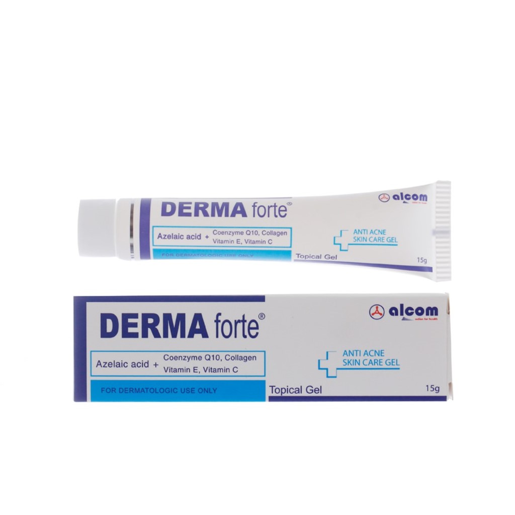 DERMA FORTE ADVANCED Gel Tazarotene giảm mụn, ngừa thâm, mờ sẹo Gamma Chemicals 15g