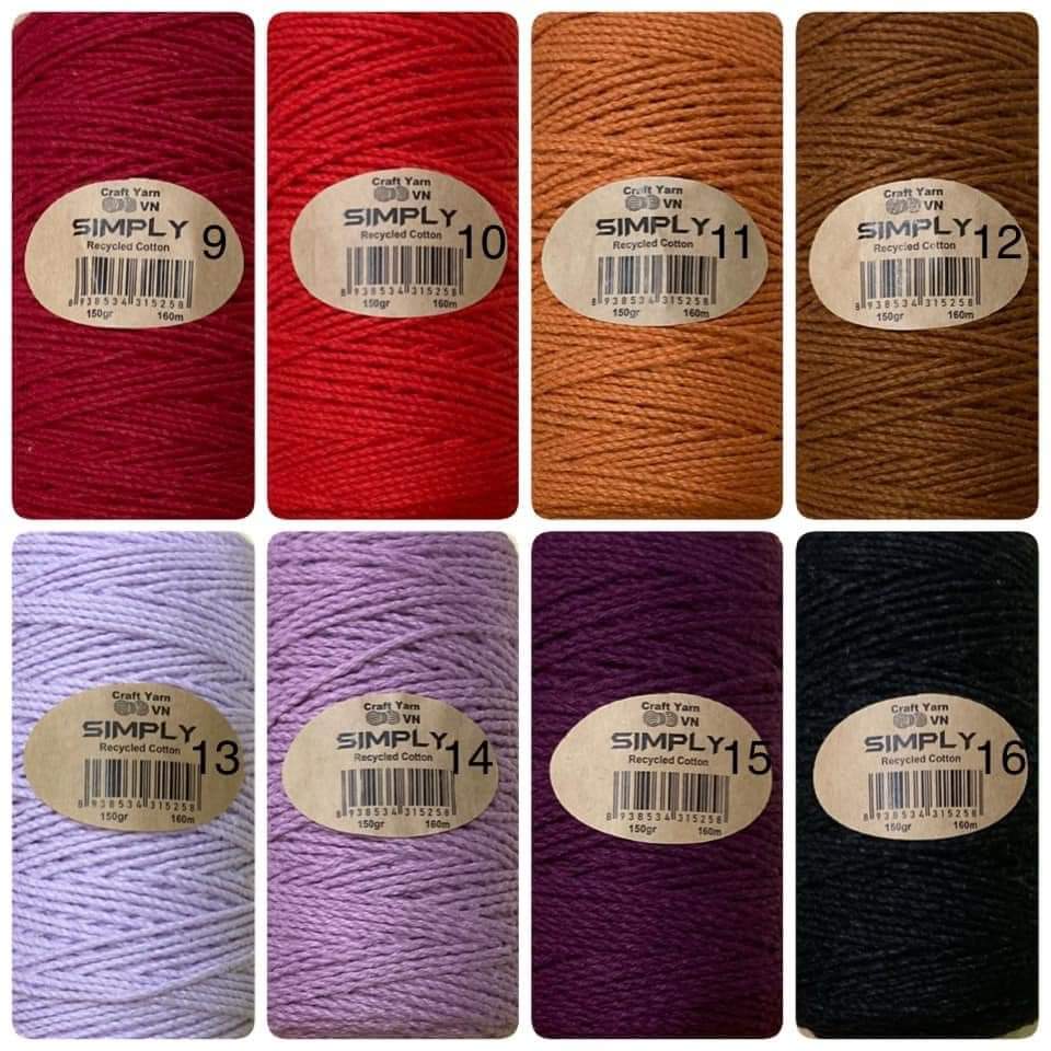 Dây cotton Craftyarn 2mm thắt Macrame