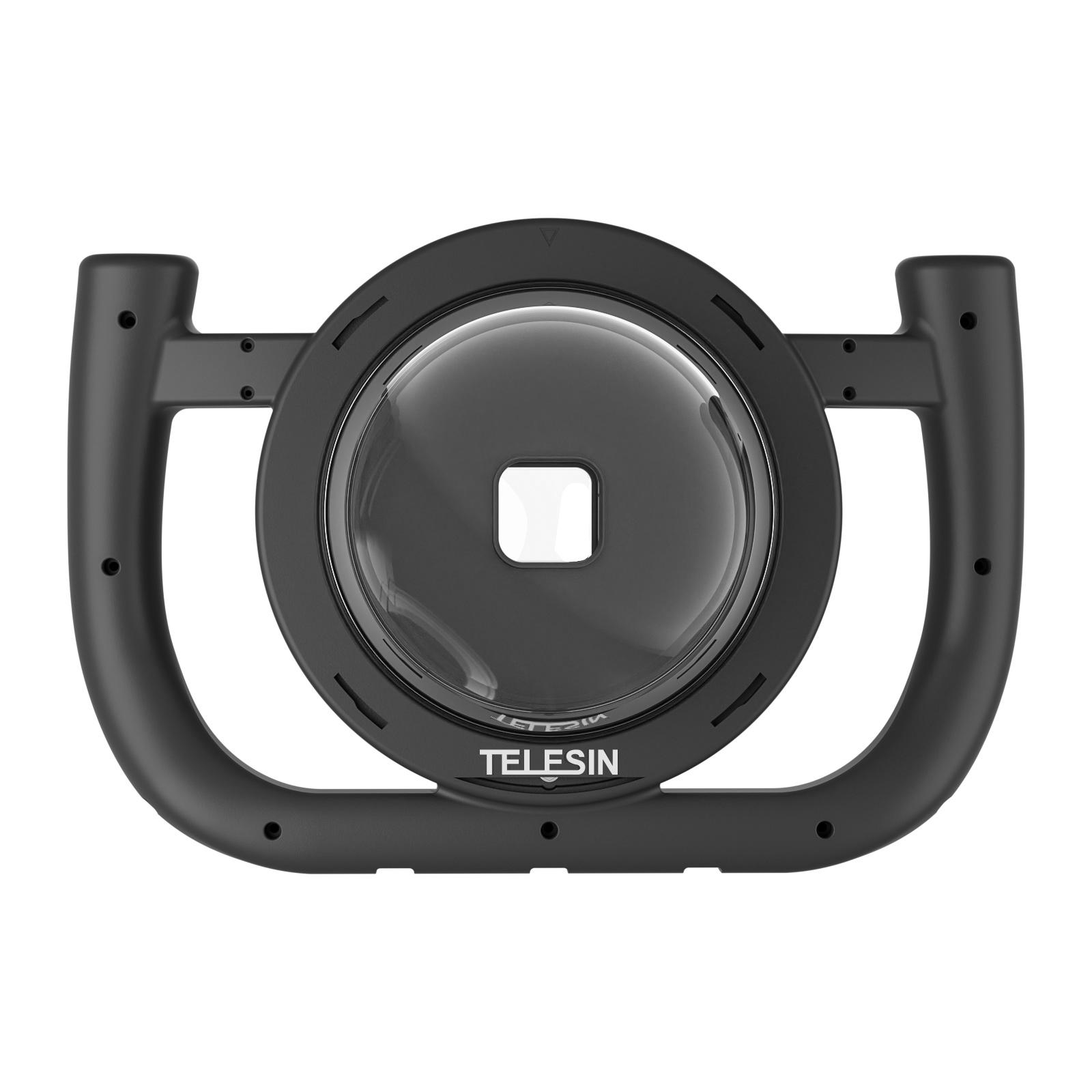 TELESIN GP-DMP-T10 Dome Port for GoPro Hero 10/9/8/7/6/5 with 30M Waterproof Housing Dual Handle Stabilizer Diving Rig