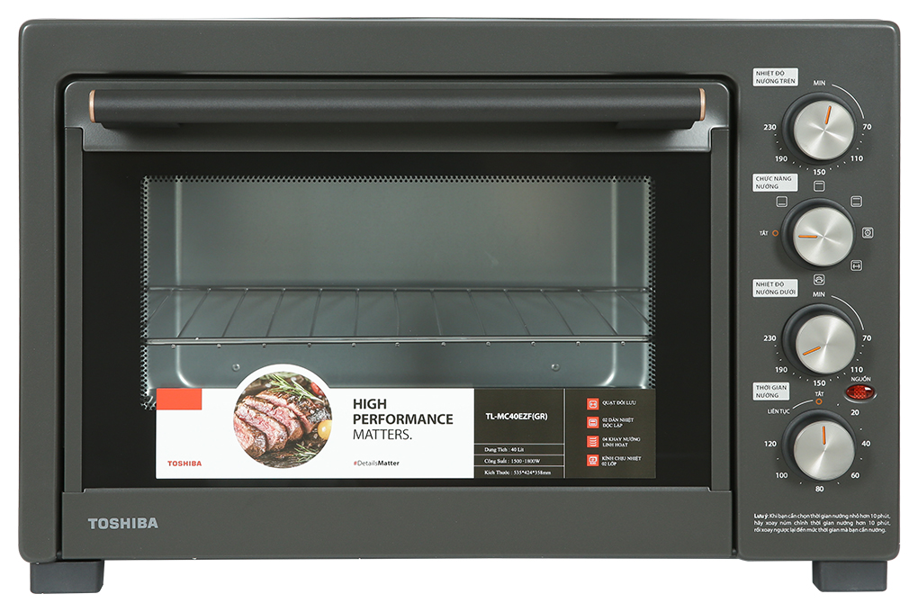 Lò nướng Toshiba TL-MC40EZF(GR) 40 lít  - Hàng chính hãng