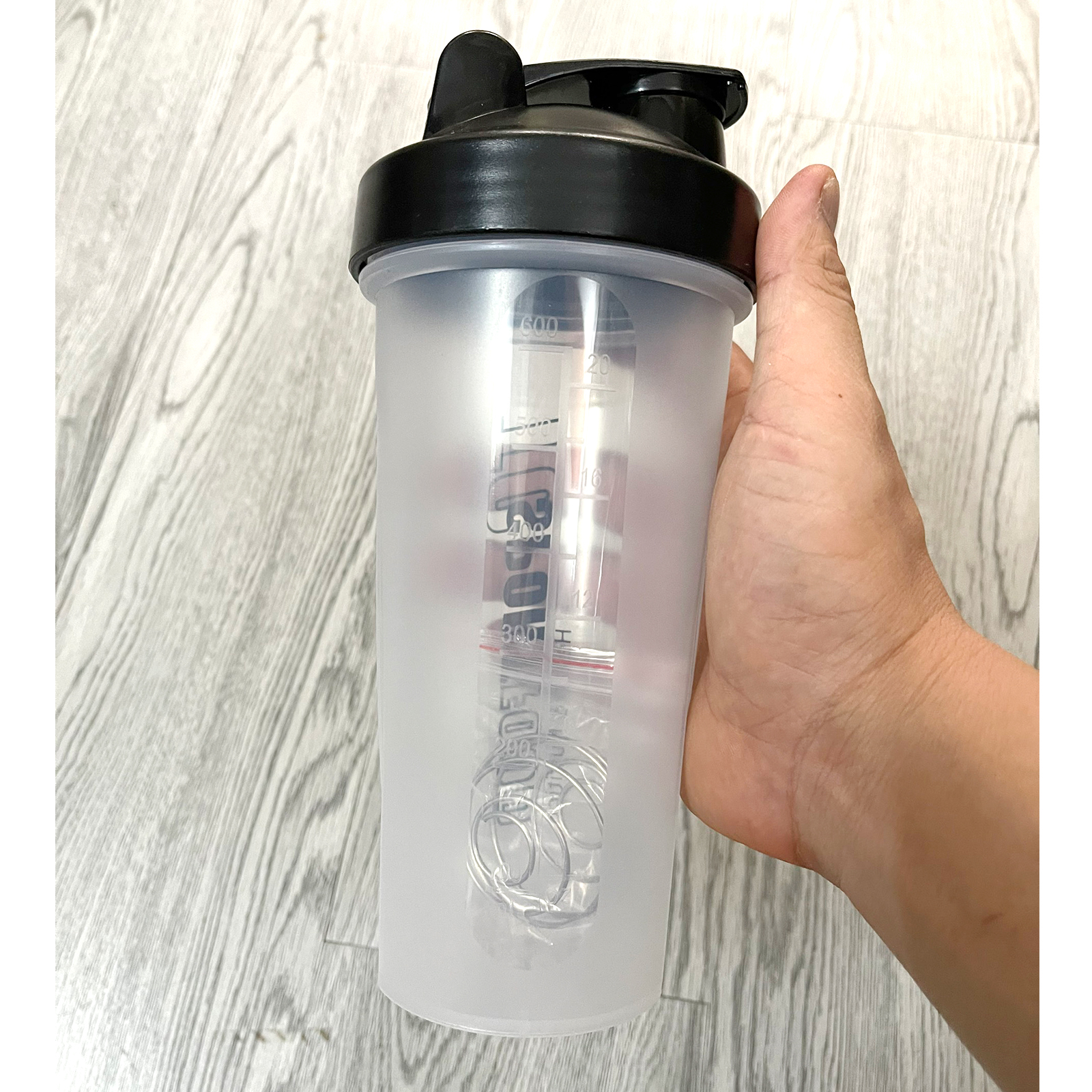 Bình lắc Shaker pha sữa cho người tập GYM hiệu TCSPORTFOOD - Bình nước thể thao Shaker 600 ml (có nhiều màu lựa chọn)