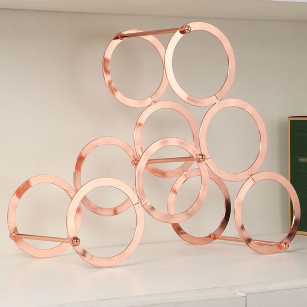 Nordic Style Red Wine Rack Bottle &amp; Glass Holder Cork Storage Holder Rack -A