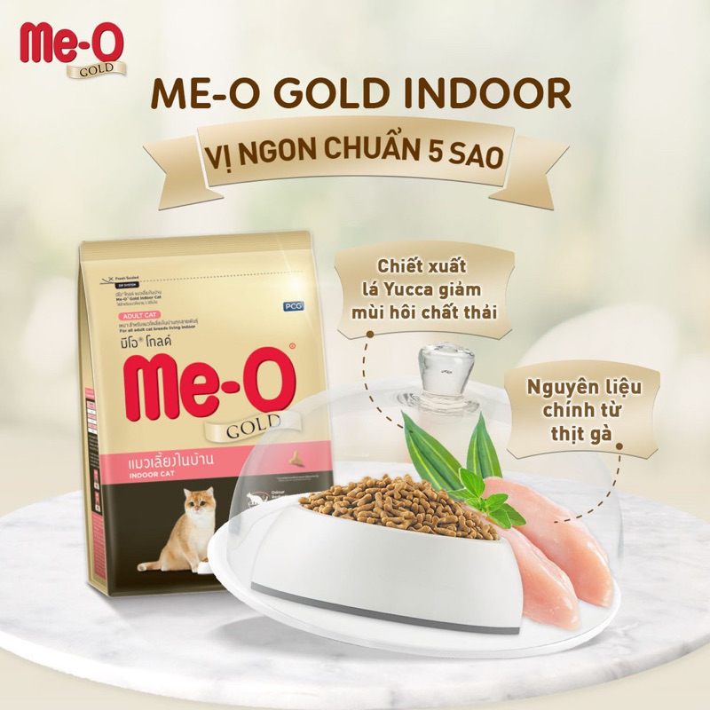 Thức Ăn Mèo Cao Cấp Me-O Gold Indoor 1.2kg