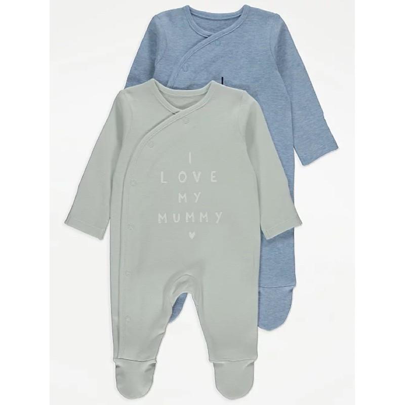 Combo 3 chiếc sleepsuit George chất cotton mềm mát