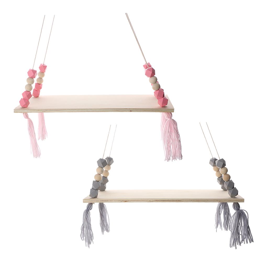 2xHome Decor Wooden Floating Shelf Wall-hanging Display Holder Kids Room Decor