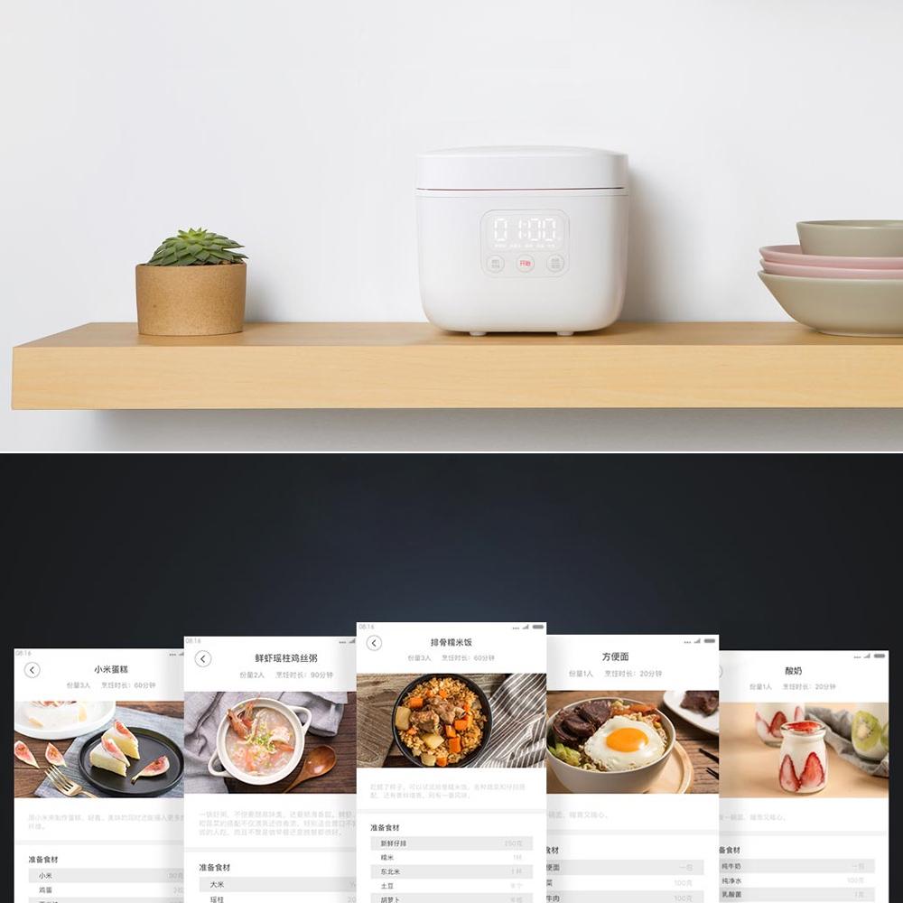 Xiaomi Mijia Electric Rice Cooker 1.6L 220V Kitchen Mini Cooker Small Rice Cook Machine Intelligent Appointment LED