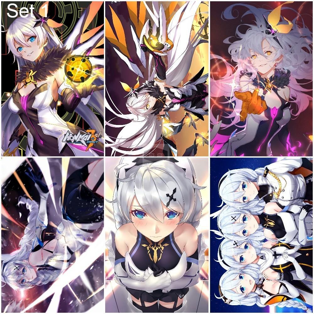Bộ 6 Áp phích - Poster Game Honkai Impact - A3, A4, A5