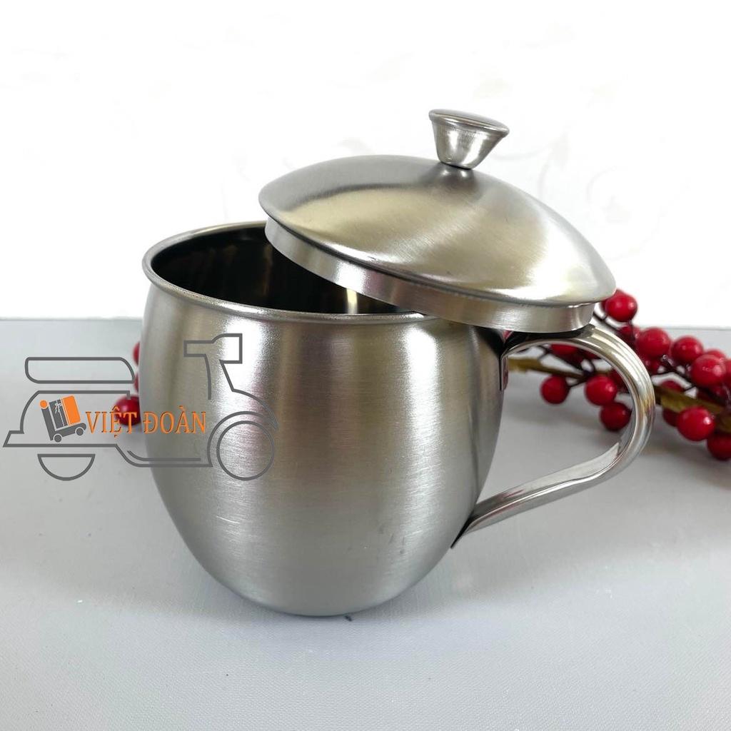 CỐC UỐNG NƯỚC, TÁCH uống trà, cà phê INOX SUS 304 700ml/ Ca thẳng INOX 304 nhiều size. Có nắp, kiểu dáng Sang Trọng