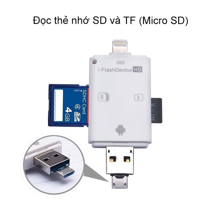 Đầu đọc thẻ nhớ cho ĐT táo tablet táo-i-FlashDevice HD Card Reader