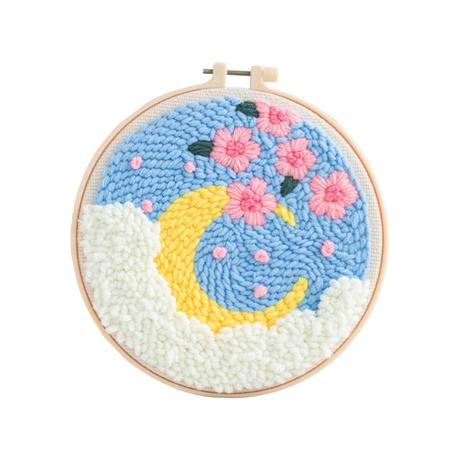 Punch Embroidery Starter Kits Punching Rug Making DIY Beginner