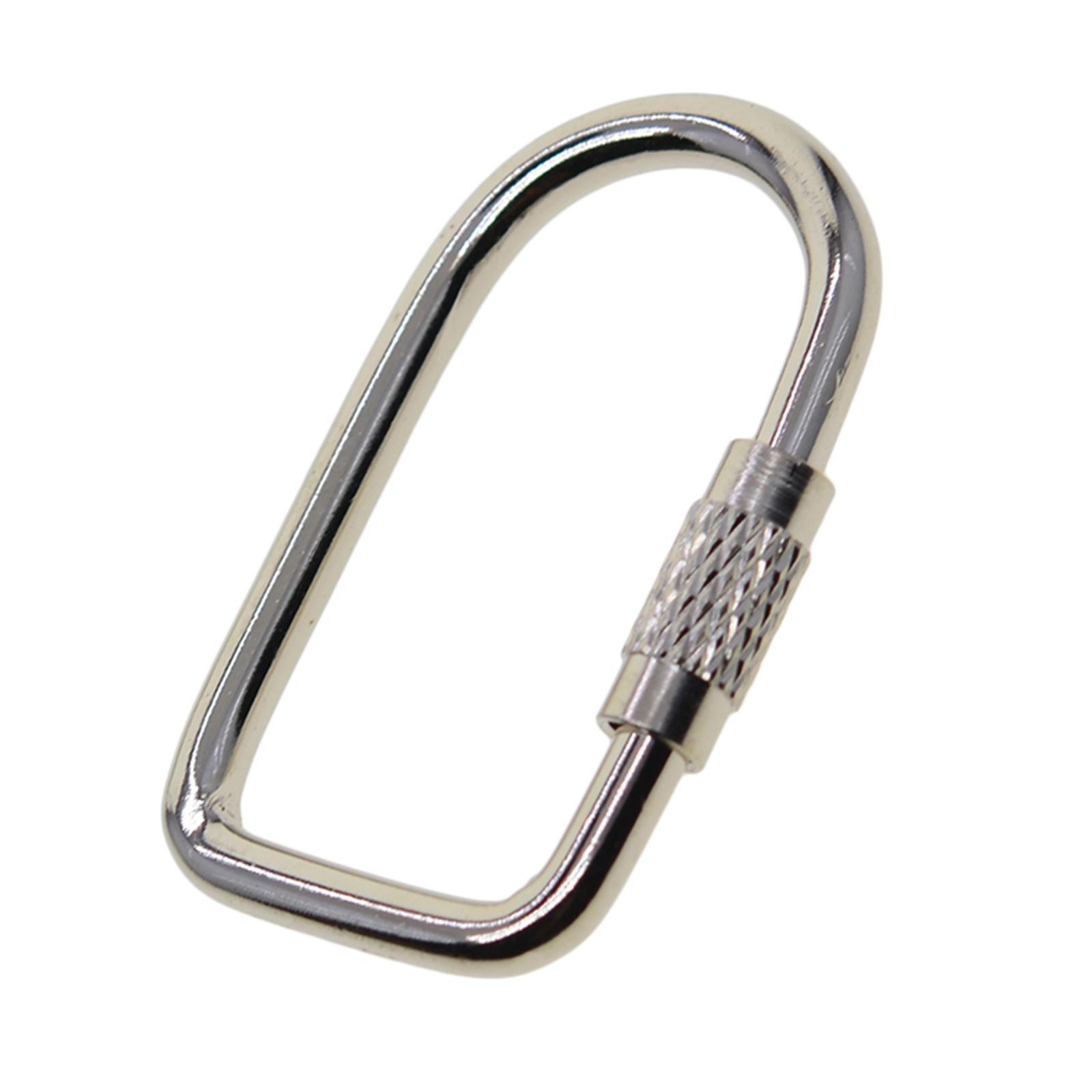 10x Locking Carabiner Carabiner Clip Lightweight Locking Clips Sturdy Screw Lock Buckle DIY Keychain Clips for Outdoor Bags Indoor Backpack